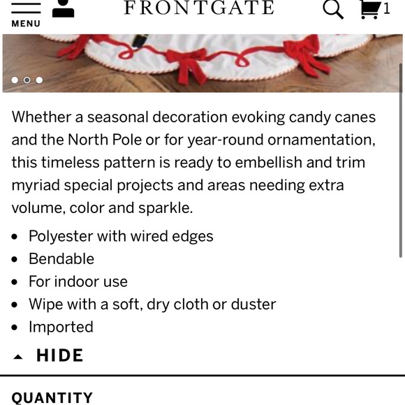 New, frontgate Christmas ribbons 5Wx 10yds - Picture 3 of 4